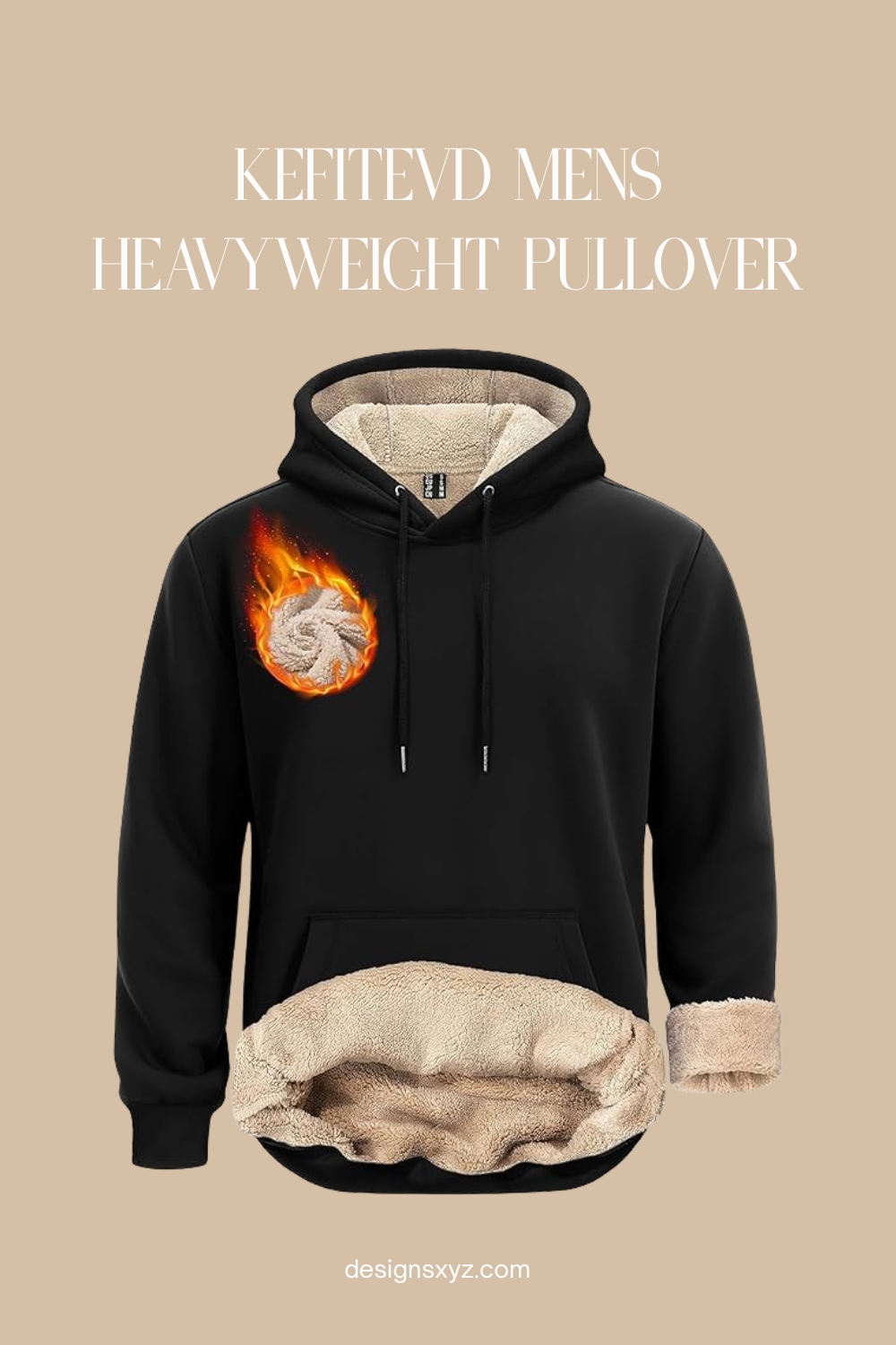 Mens Heavyweight Hoodie Pullover - Image 5