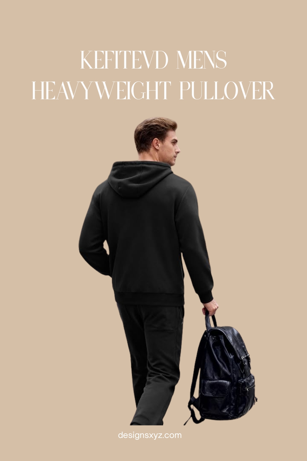 Mens Heavyweight Hoodie Pullover - Image 3