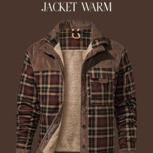 Men’s Vintage Shirt Jacket Warm