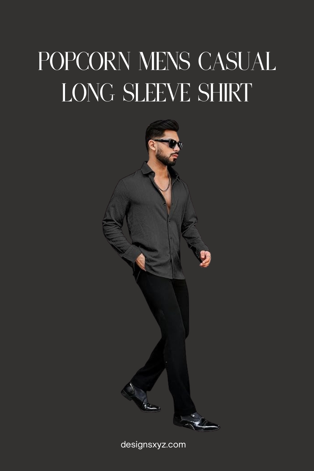 Popcorn Mens Long Sleeve Shirt - Image 2