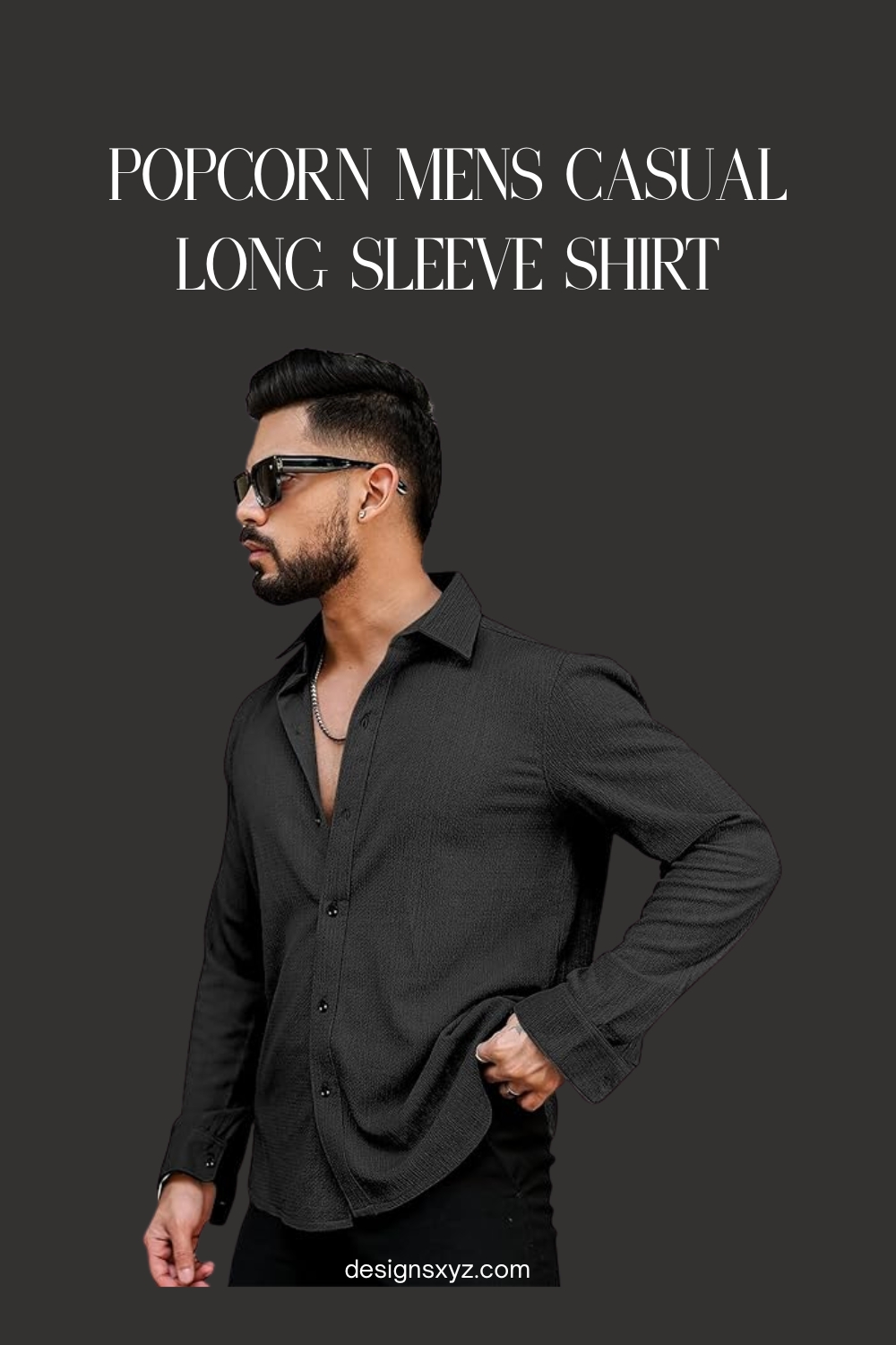 Popcorn Mens Long Sleeve Shirt - Image 3