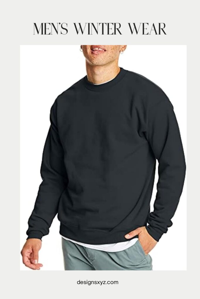 Hanes Men’s EcoSmart Fleece Crewneck – Soft Pullover Sweatshirt (Big & Tall, 1–2 Pack)